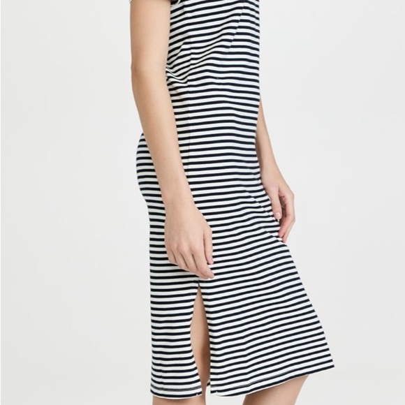 Frame Denim Black and White Striped Tee - Picture 5 of 10